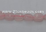 CRQ608 15.5 inches 8*10mm oval rose quartz beads wholesale