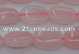 CRQ609 15.5 inches 10*14mm oval rose quartz beads wholesale