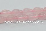 CRQ61 15.5 inches 8*10mm teardrop natural rose quartz beads wholesale