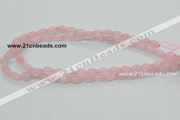 CRQ61 15.5 inches 8*10mm teardrop natural rose quartz beads wholesale