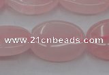 CRQ611 15.5 inches 13*18mm oval rose quartz beads wholesale