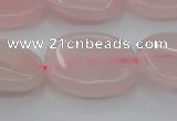 CRQ612 15.5 inches 15*20mm oval rose quartz beads wholesale