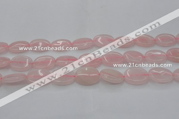 CRQ612 15.5 inches 15*20mm oval rose quartz beads wholesale