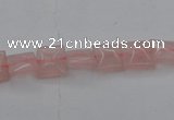 CRQ620 15.5 inches 8*8mm square rose quartz beads wholesale