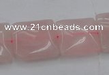 CRQ625 15.5 inches 18*18mm square rose quartz beads wholesale