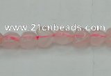 CRQ630 15.5 inches 8*8mm heart rose quartz beads wholesale