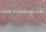 CRQ633 15.5 inches 20*20mm heart rose quartz beads wholesale