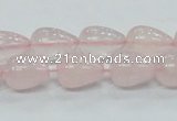 CRQ64 15.5 inches 10*14mm teardrop natural rose quartz beads wholesale