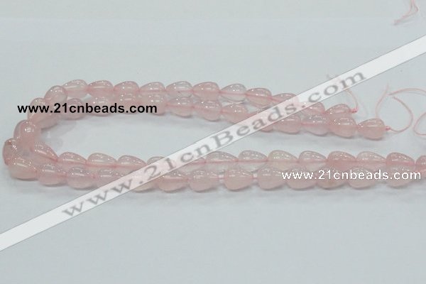 CRQ64 15.5 inches 10*14mm teardrop natural rose quartz beads wholesale