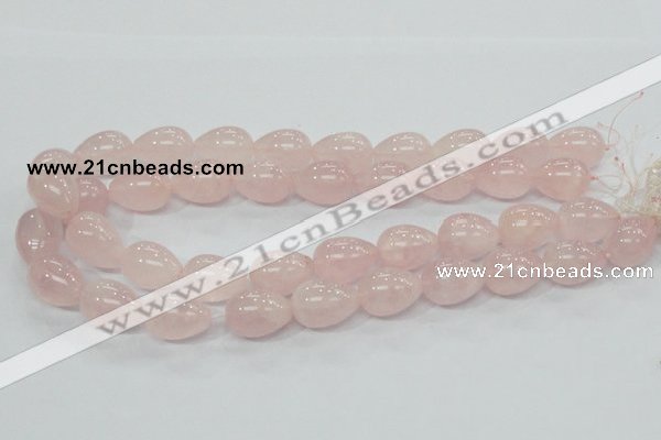 CRQ66 15.5 inches 15*20mm teardrop natural rose quartz beads wholesale