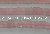 CRQ678 15.5 inches 2*4mm tyre rose quartz beads wholesale