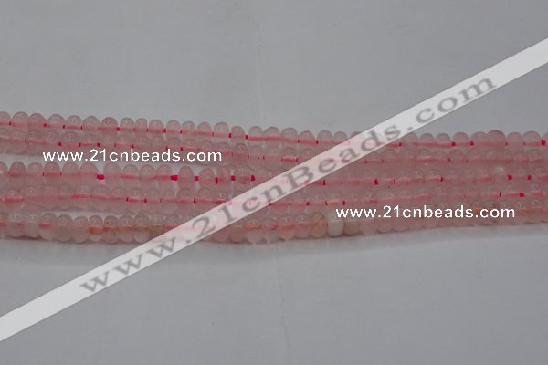 CRQ680 15.5 inches 4*6mm rondelle rose quartz beads wholesale