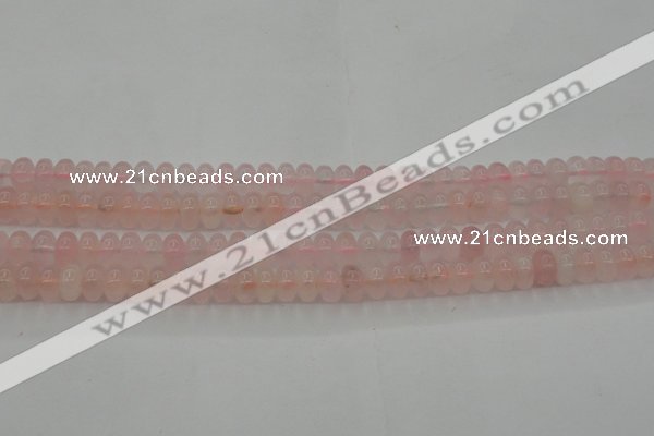 CRQ682 15.5 inches 5*8mm rondelle rose quartz beads wholesale