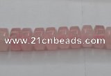 CRQ684 15.5 inches 5*10mm tyre rose quartz beads wholesale