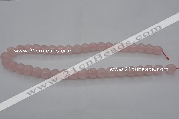 CRQ688 15.5 inches 10*10mm apple-shaped rose quartz beads