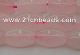 CRQ691 15.5 inches 8*13mm rice rose quartz beads wholesale