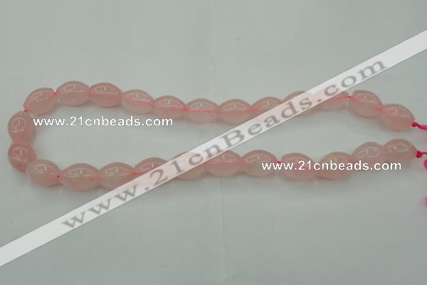 CRQ692 15.5 inches 12*16mm rice rose quartz beads wholesale