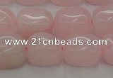 CRQ696 15.5 inches 10*14mm nuggets rose quartz beads wholesale