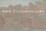 CRQ700 15.5 inches 8*12mm - 10*15mm rose quartz chips beads