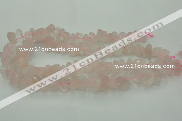CRQ700 15.5 inches 8*12mm - 10*15mm rose quartz chips beads
