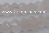 CRQ703 15.5 inches 8*12mm - 10*14mm faceted nuggets rose quartz beads