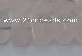 CRQ704 15.5 inches 13*18mm - 15*20mm faceted nuggets rose quartz beads