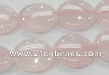 CRQ73 15.5 inches 20mm flat round natural rose quartz beads