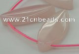 CRQ738 Top drilled 15*35mm marquise rose quartz beads