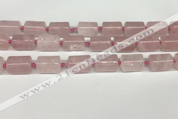 CRQ750 15.5 inches 13*18mm tube rose quartz beads wholesale