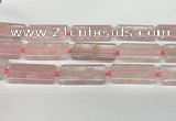 CRQ752 15.5 inches 20*40mm rectangle rose quartz beads