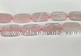 CRQ754 15.5 inches 25*35mm rectangle rose quartz beads