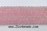 CRQ786 15.5 inches 6mm faceted round rose quartz beads wholesale