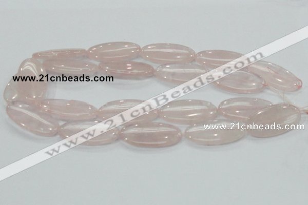 CRQ79 15.5 inches 20*40mm oval natural rose quartz beads wholesale