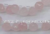 CRQ800 Top drilled 7*7mm faceted teardrop rose quartz beads