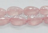 CRQ85 15.5 inches 13*18mm faceted teardrop natural rose quartz beads