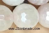 CRQ863 15 inches 12mm faceted round AB-color rose quartz beads