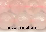 CRQ877 15 inches 10mm faceted round rose quartz beads