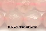 CRQ878 15 inches 12mm faceted round rose quartz beads