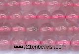 CRQ890 15 inches 4mm round Madagascar rose quartz beads