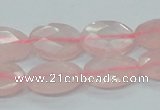 CRQ91 15.5 inches 13*18mm faceted oval natural rose quartz beads