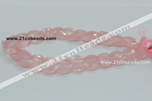 CRQ91 15.5 inches 13*18mm faceted oval natural rose quartz beads