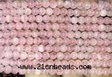 CRQ916 15 inches 4mm round Madagascar rose quartz beads wholesale