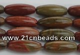 CRS100 15.5 inches 8*20mm rice rainbow jasper stone beads