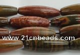 CRS101 15.5 inches 10*30mm rice rainbow jasper stone beads