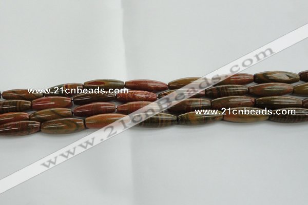 CRS101 15.5 inches 10*30mm rice rainbow jasper stone beads