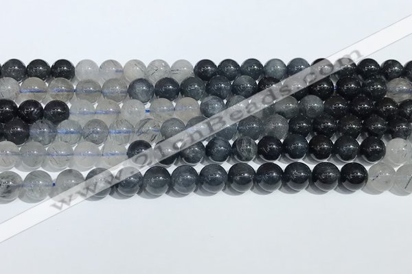 CRU1001 15.5 inches 8mm round mixed rutilated quartz beads