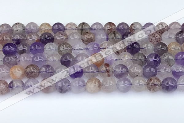 CRU1013 15.5 inches 8mm round mixed rutilated quartz beads