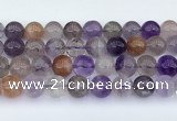 CRU1014 15.5 inches 10mm round mixed rutilated quartz beads