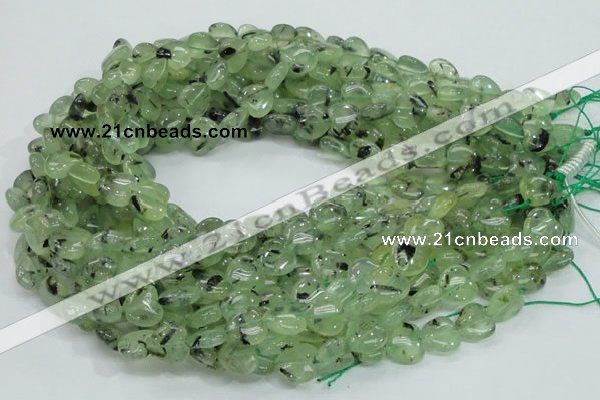 CRU107 15.5 inches 12*12mm heart green rutilated quartz beads