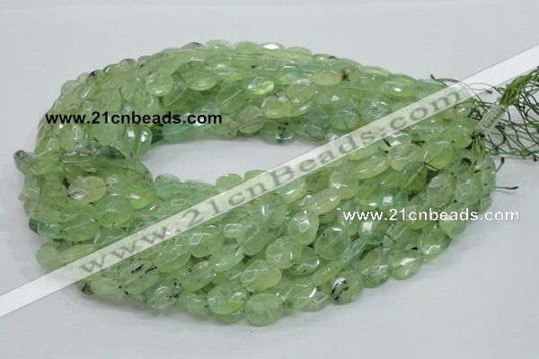 CRU118 15.5 inches 10*12mm faceted freeform green rutilated quartz beads